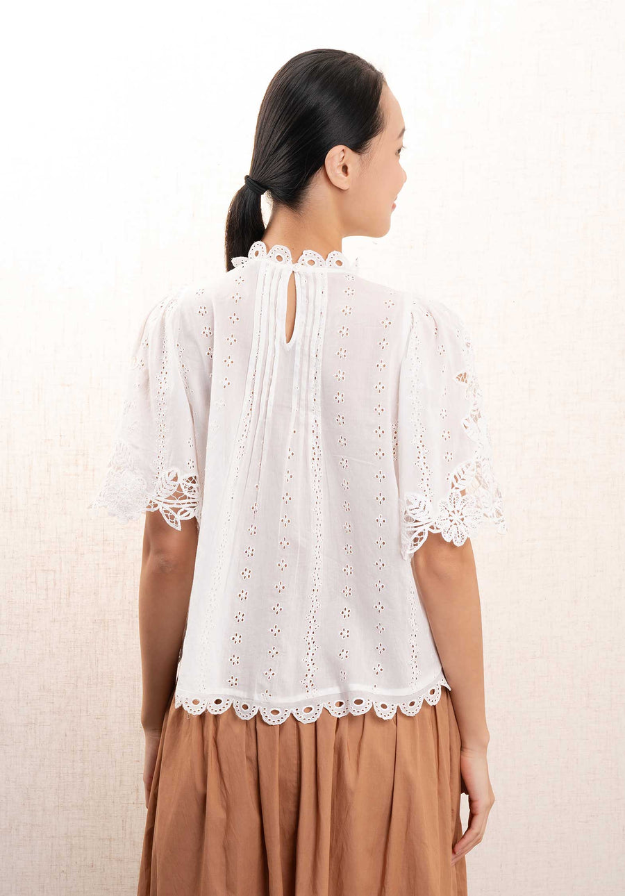 Blouse Marcella Lace Pf24-056 White