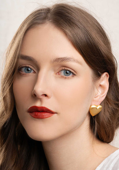 Earring Chrome Heart Gold