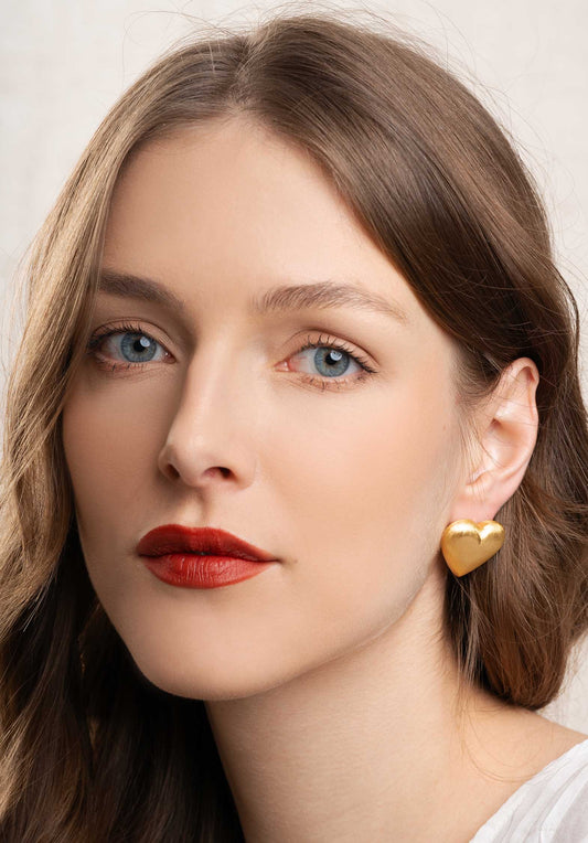 Earring Chrome Heart Gold