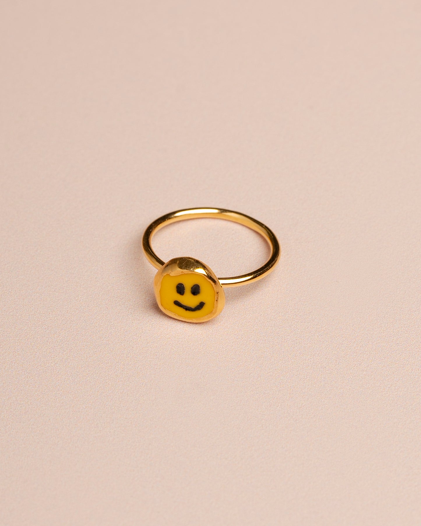 Ring Happy Face Ring Gold