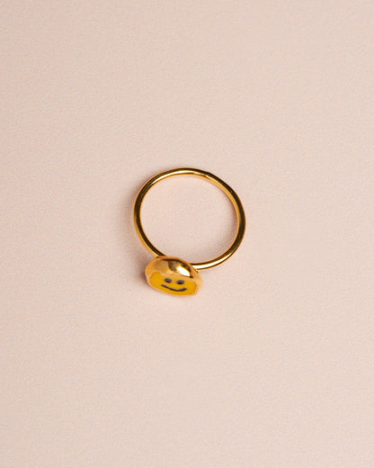Ring Happy Face Ring Gold