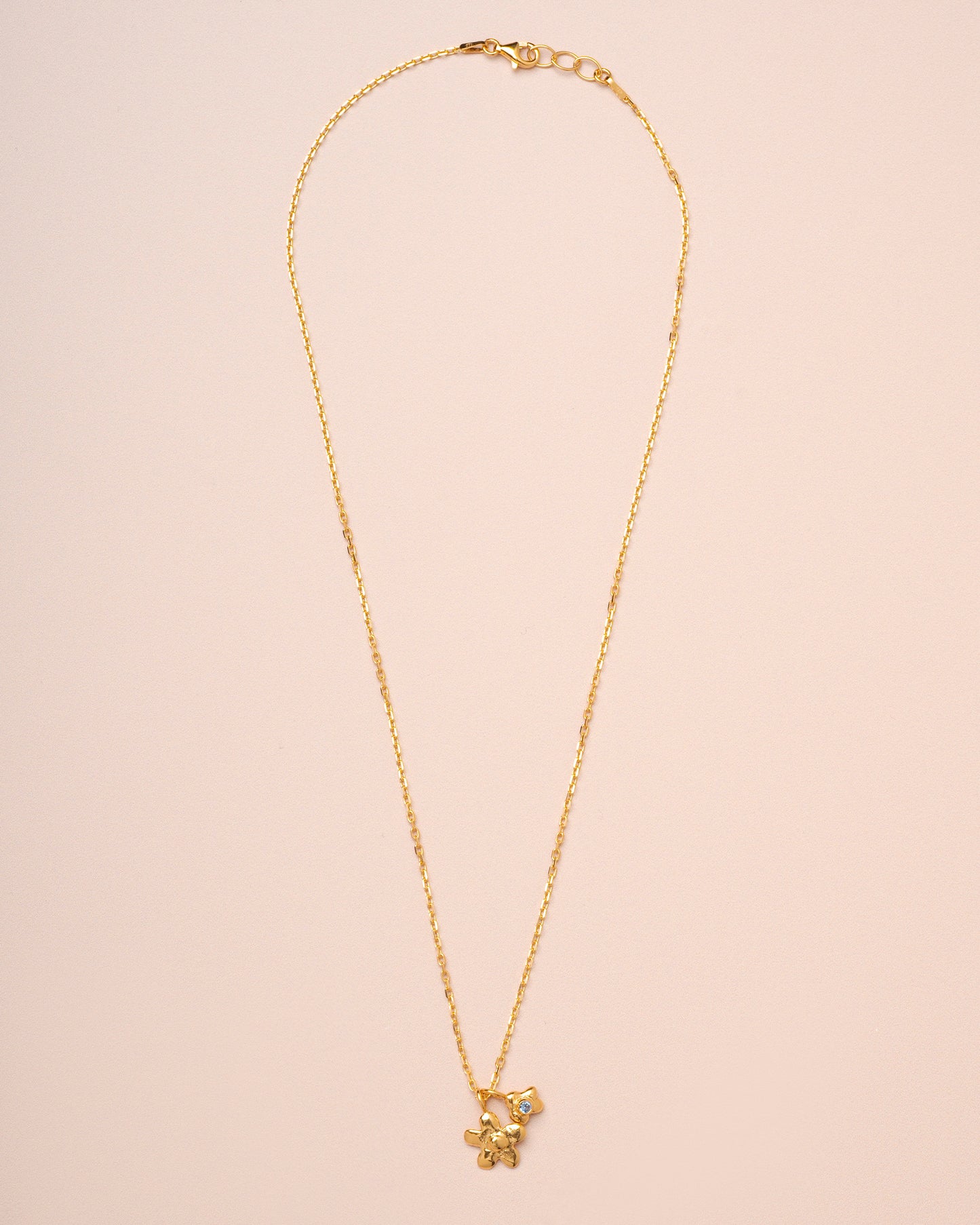 Necklace Spring Flower Pe Gold
