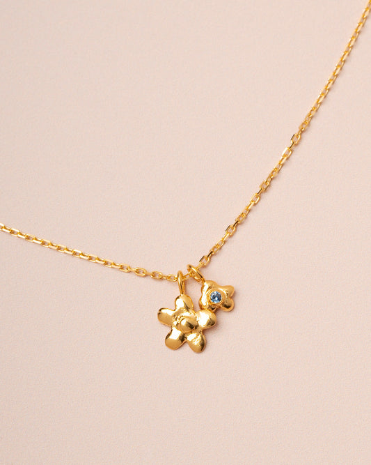 Necklace Spring Flower Pe Gold