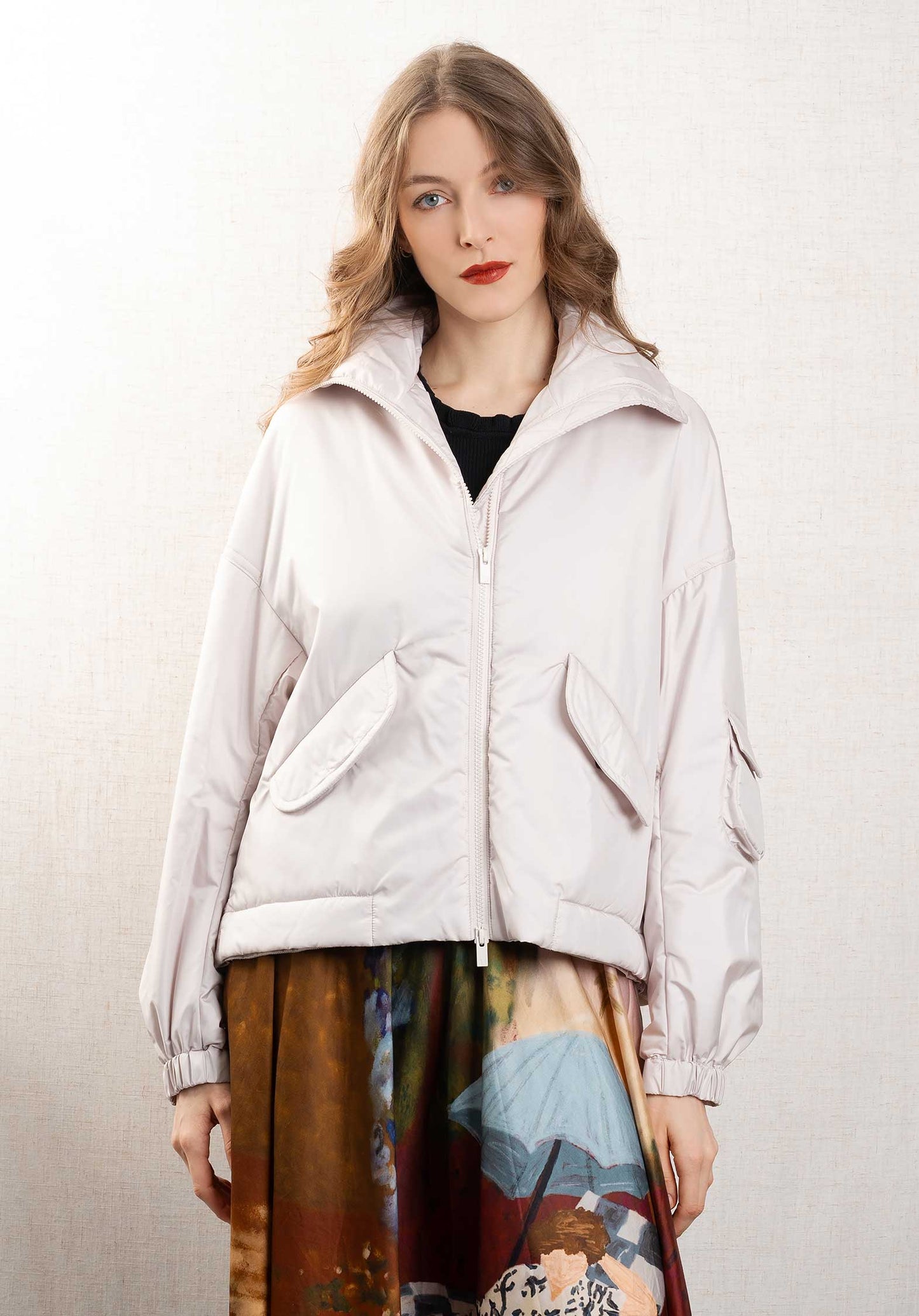 LIS LAREIDA | Gigi  Jacket  Water-Repellent Recycled Shell Metal-Taupe