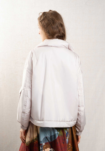 LIS LAREIDA | Gigi  Jacket  Water-Repellent Recycled Shell Metal-Taupe