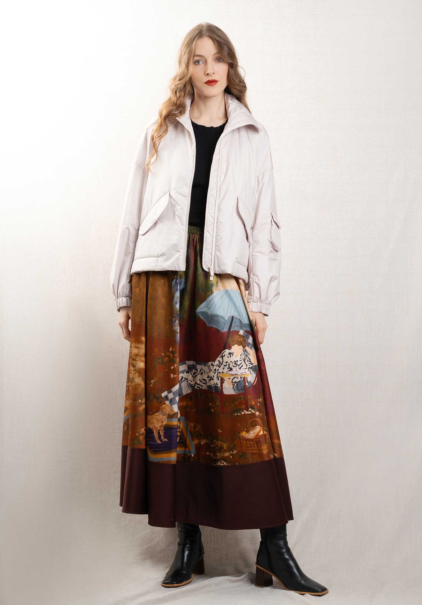 LIS LAREIDA | Gigi  Jacket  Water-Repellent Recycled Shell Metal-Taupe