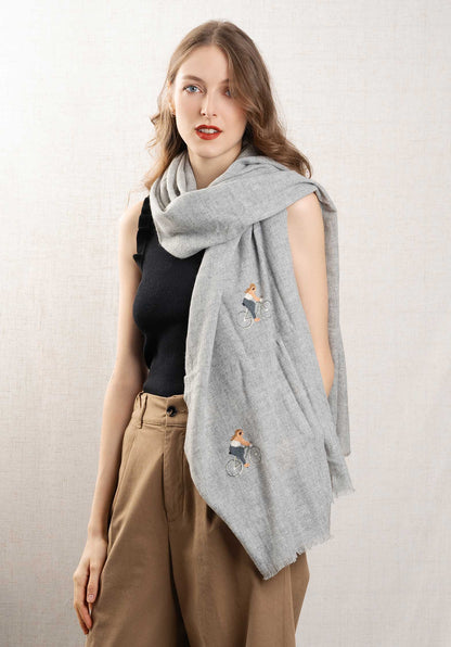 Scarf Hand Bycycle Mot Light-Grey