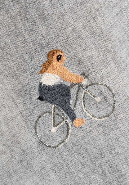 Scarf Hand Bycycle Mot Light-Grey