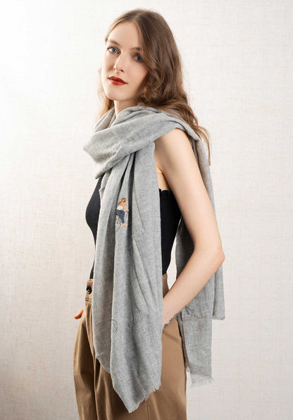 Scarf Hand Bycycle Mot Light-Grey