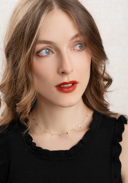 Necklace Square Stone Nec Multi