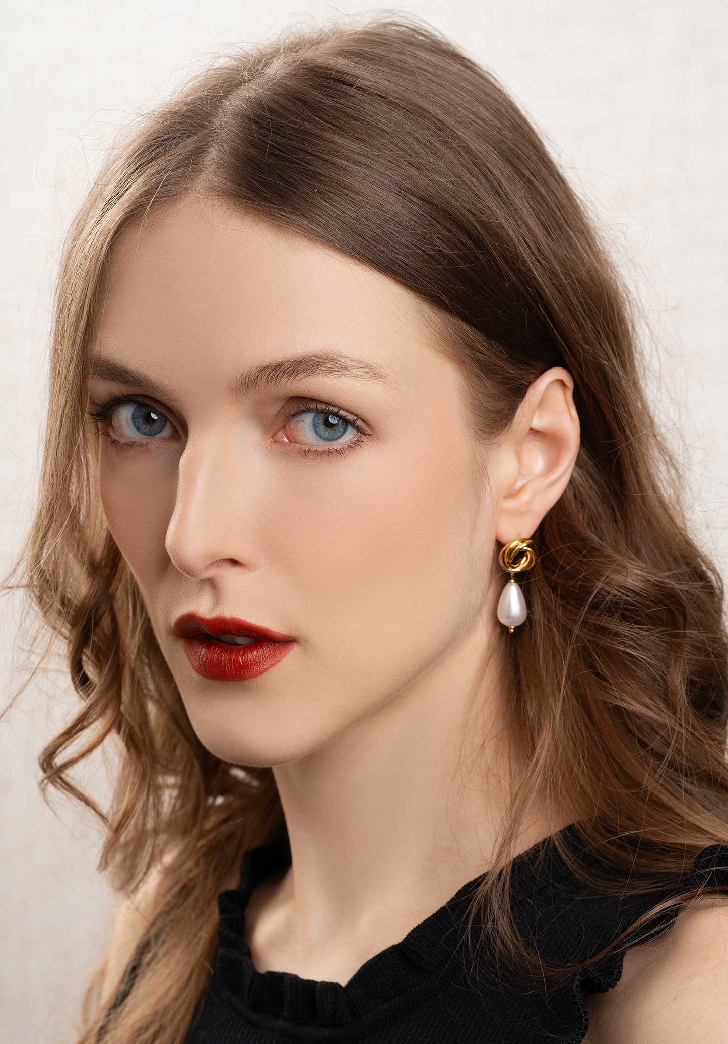 Earring Pending Pearl Ea Gold