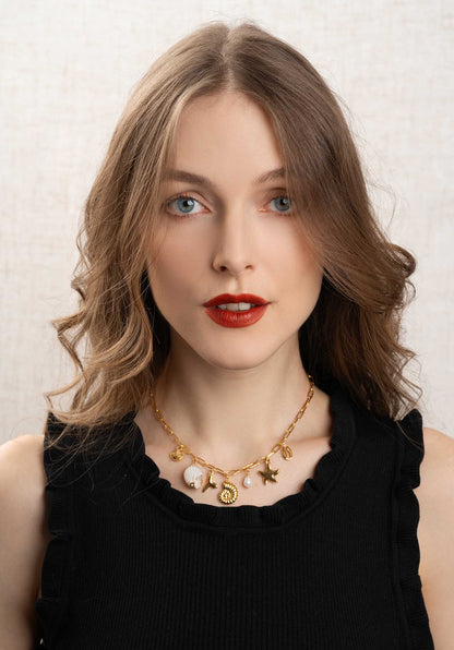 LES CLEIAS | Mareen Necklace - Plated Steel Gold