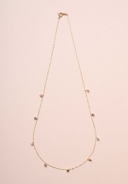Necklace Round Stone Neck Multi