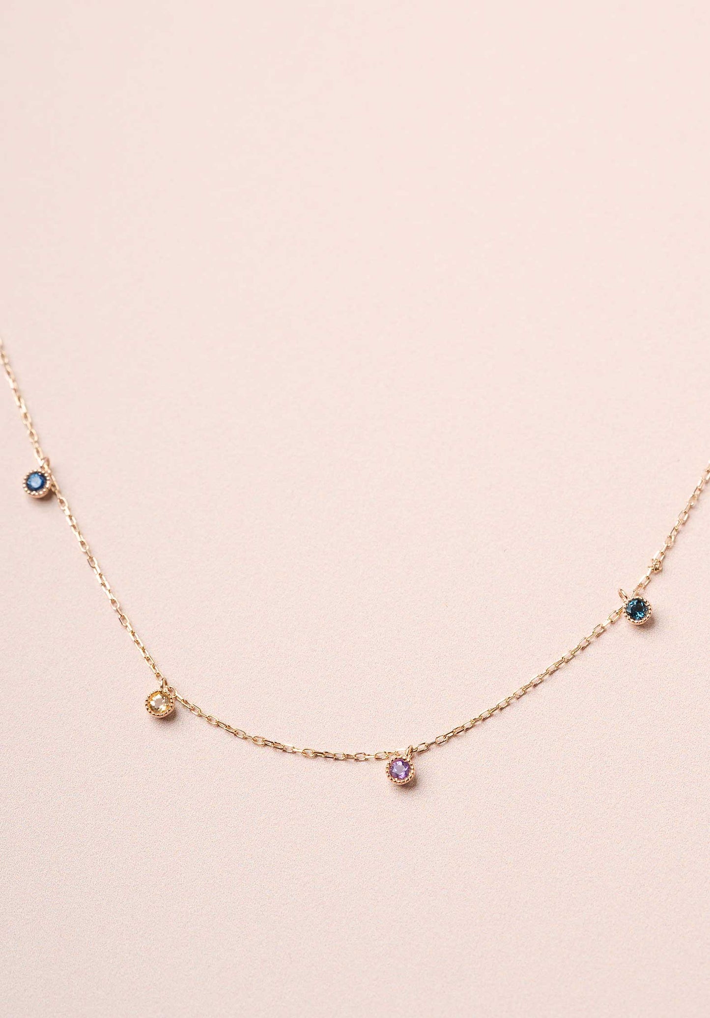 Necklace Round Stone Neck Multi