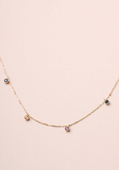Necklace Round Stone Neck Multi