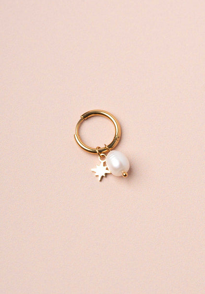Earring White Star Earri Gold