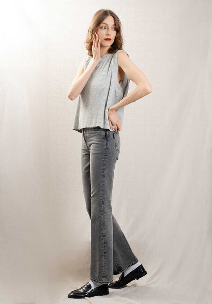 Jeans Flora Short Flanel-Grey