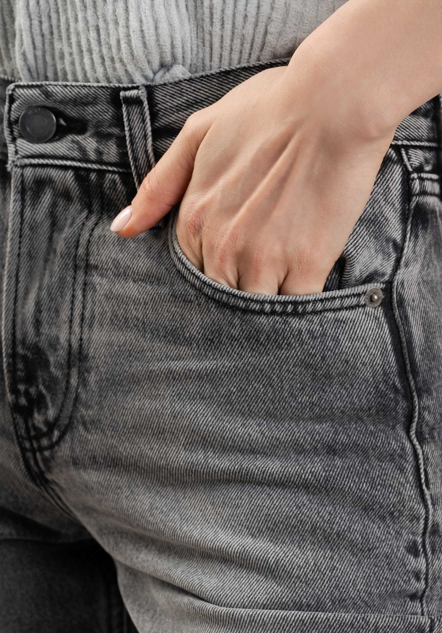 Jeans Flora Short Flanel-Grey