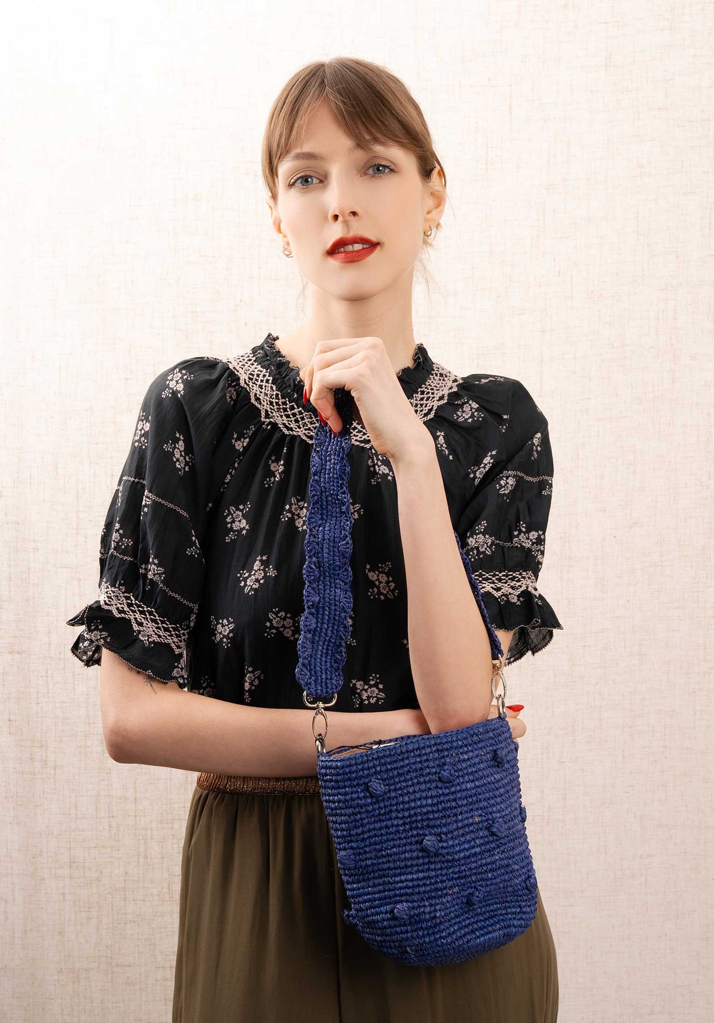 Raffia Nadia Blue-Indigo