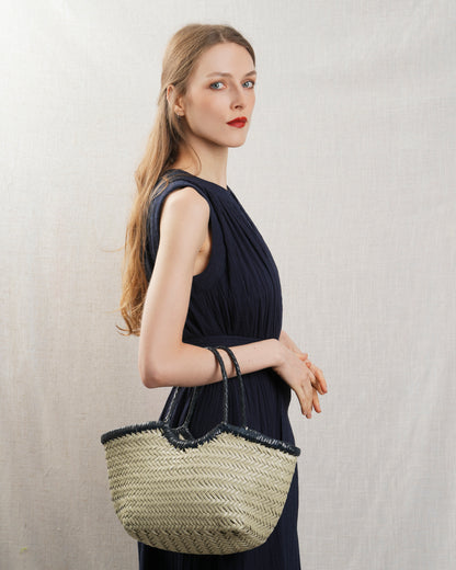 Dragon | Nantucket Small Bi-Color Shoulder Bag - Pearl-Marine