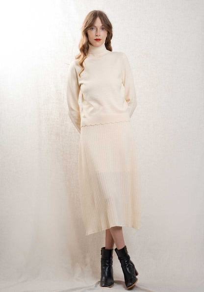 Turtleneck Knitted Mary Ecru