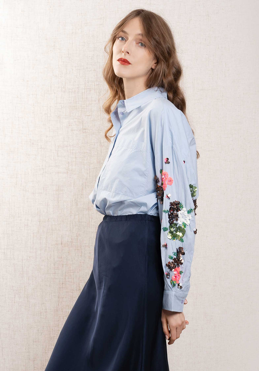 Blouse Gristle Blue-Monday