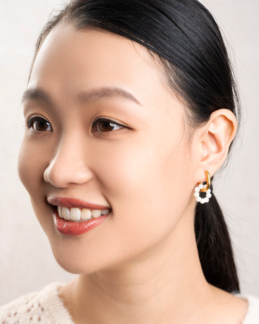 Earring Xia Pearl Earrin Gold