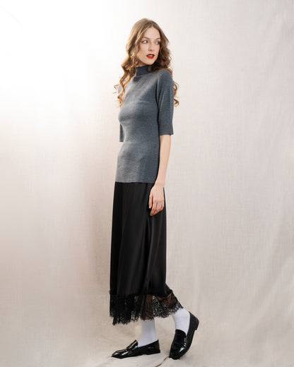 Turtleneck Jersey 240-fpu727 Heather-Grey