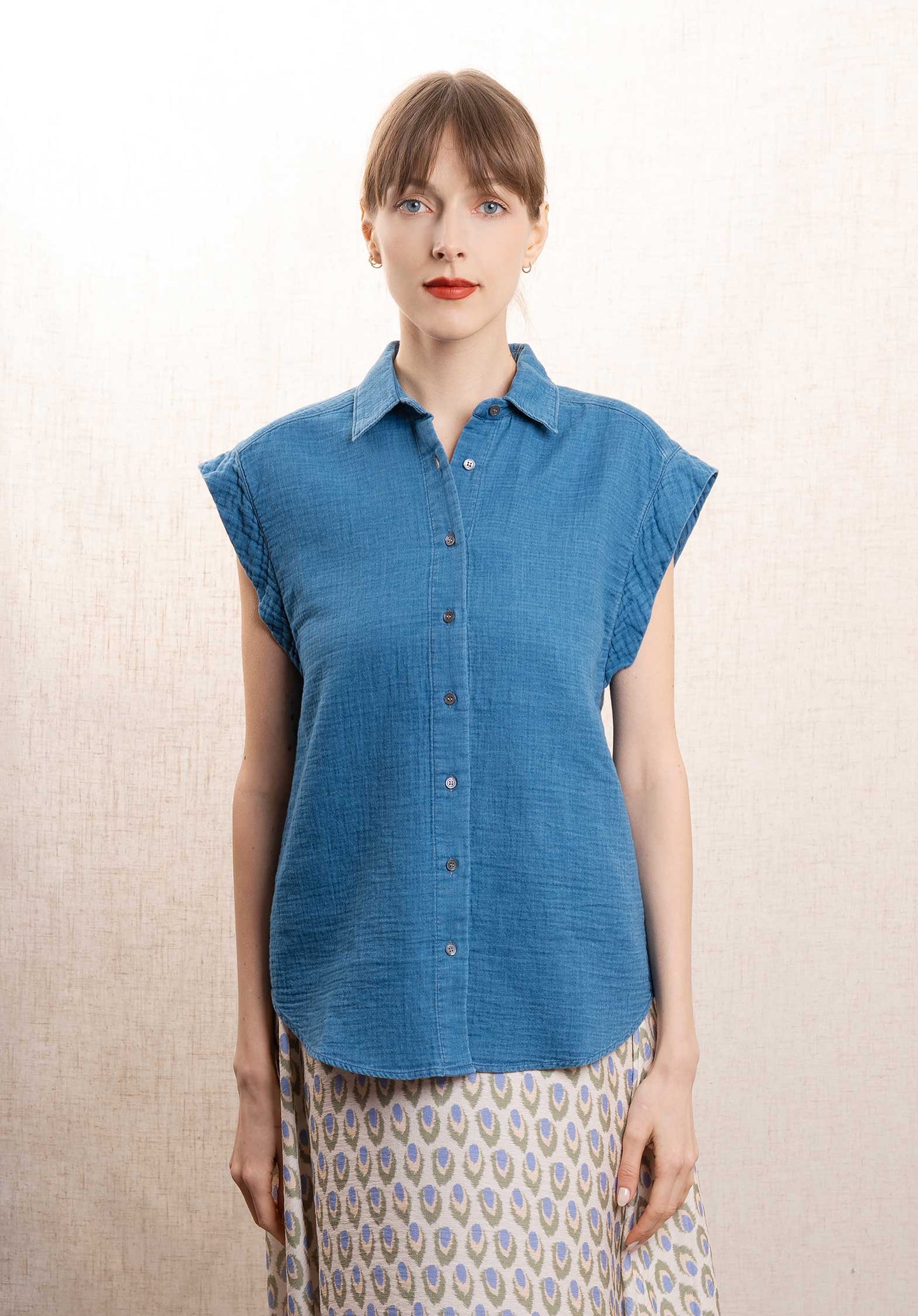 Denim Shirt Cara Bbcb616 02-Medium-Bleach