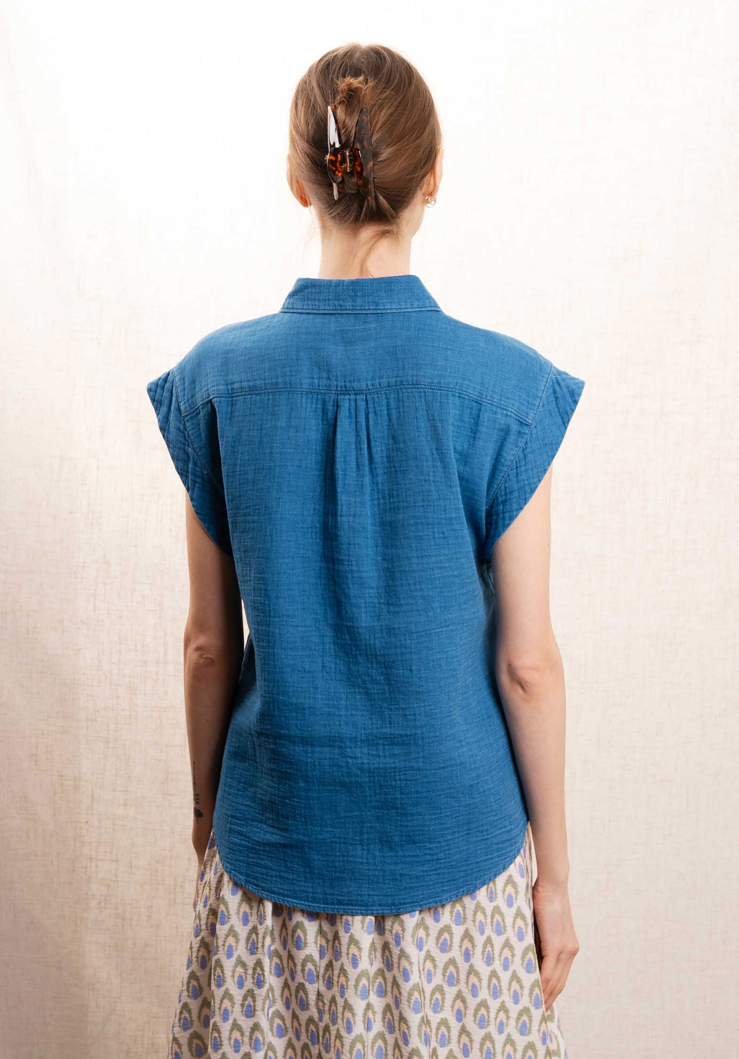 Denim Shirt Cara Bbcb616 02-Medium-Bleach