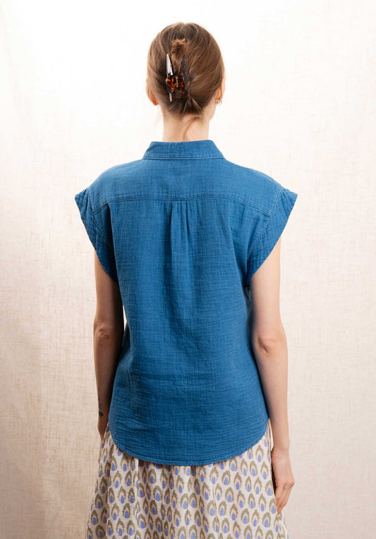 Denim Shirt Cara Bbcb616 02-Medium-Bleach