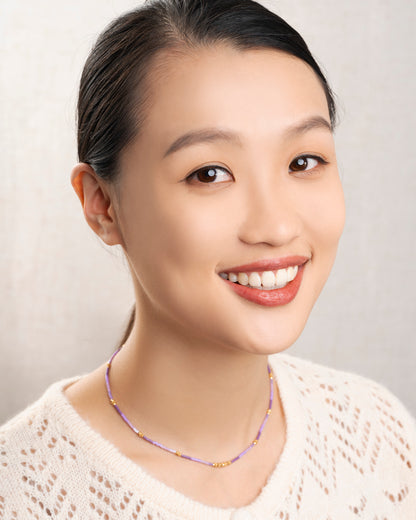 LES CLEIAS | Armene Bead Necklace - Violet