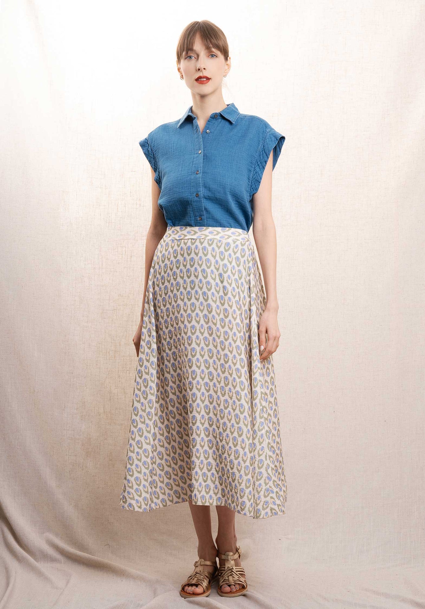 Denim Shirt Cara Bbcb616 02-Medium-Bleach