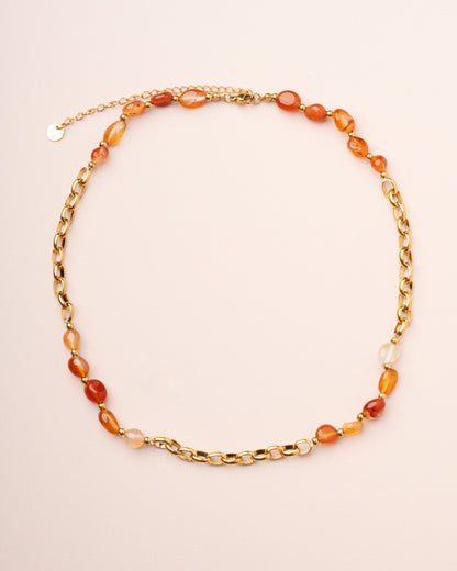 LES CLEIAS | Sophie Cornaline Necklace - Orange