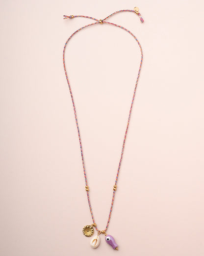 Necklace Carpe Necklace Purple-Ceramic-Fish