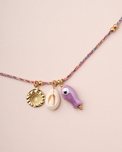 Necklace Carpe Necklace Purple-Ceramic-Fish