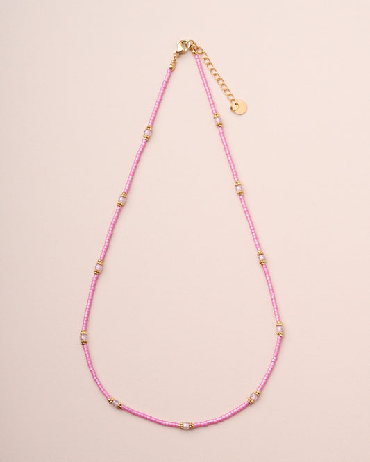 Necklace Meillet Bead Nec Fushia