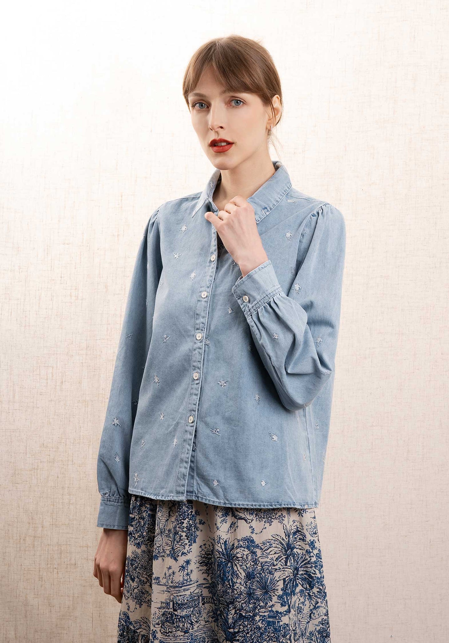 Shirt J0664 Jeans-Bleu