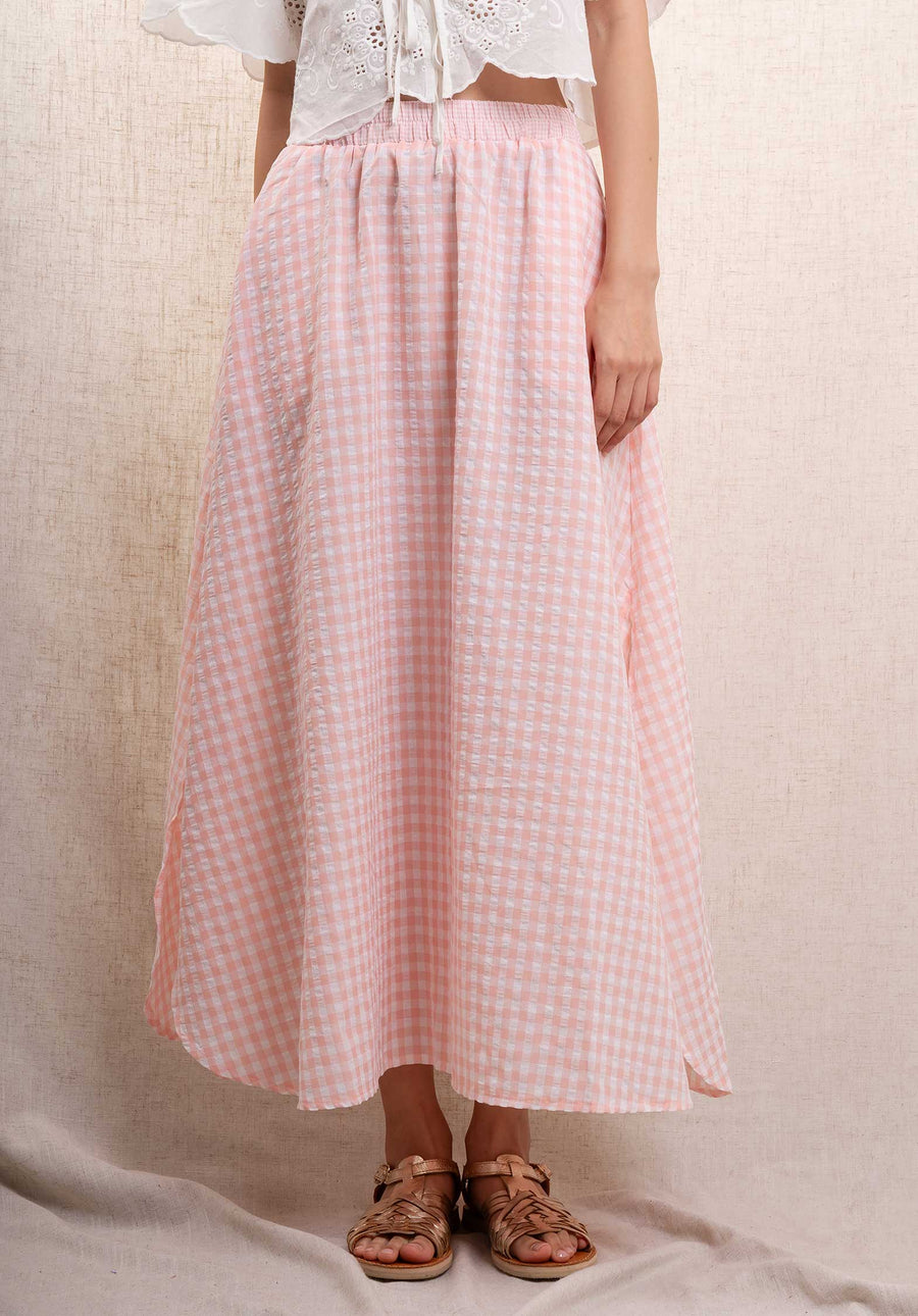 Skirt 6291 Pink-White