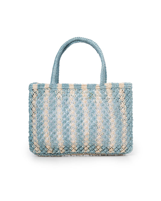 Women's Beach Bag Canvas Fabric - Lemon Sky-Natural