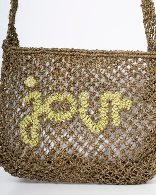 Unisex Olive Jute Beach Tote Bag – Premium Woven Coastal Carryall