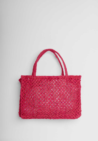 The Jacksons Tracy Ciao Jute Beach Bag - Hot-Pink