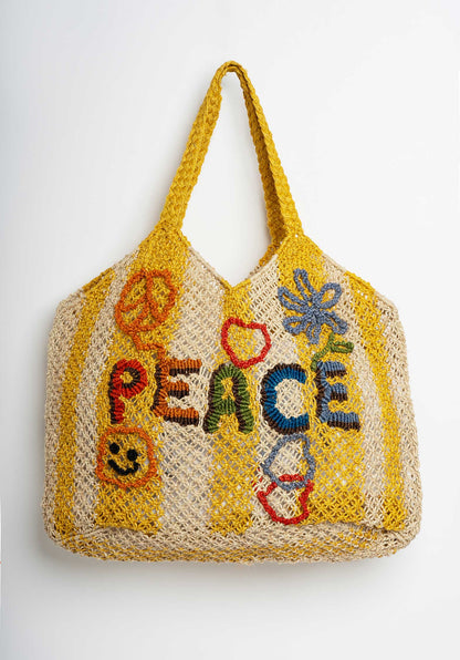 Beach Bag Drew Peace Yellow