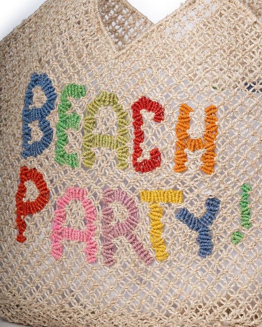 Unisex Handwoven Jute Beach Bag – Natural-Multi Artisan Tote