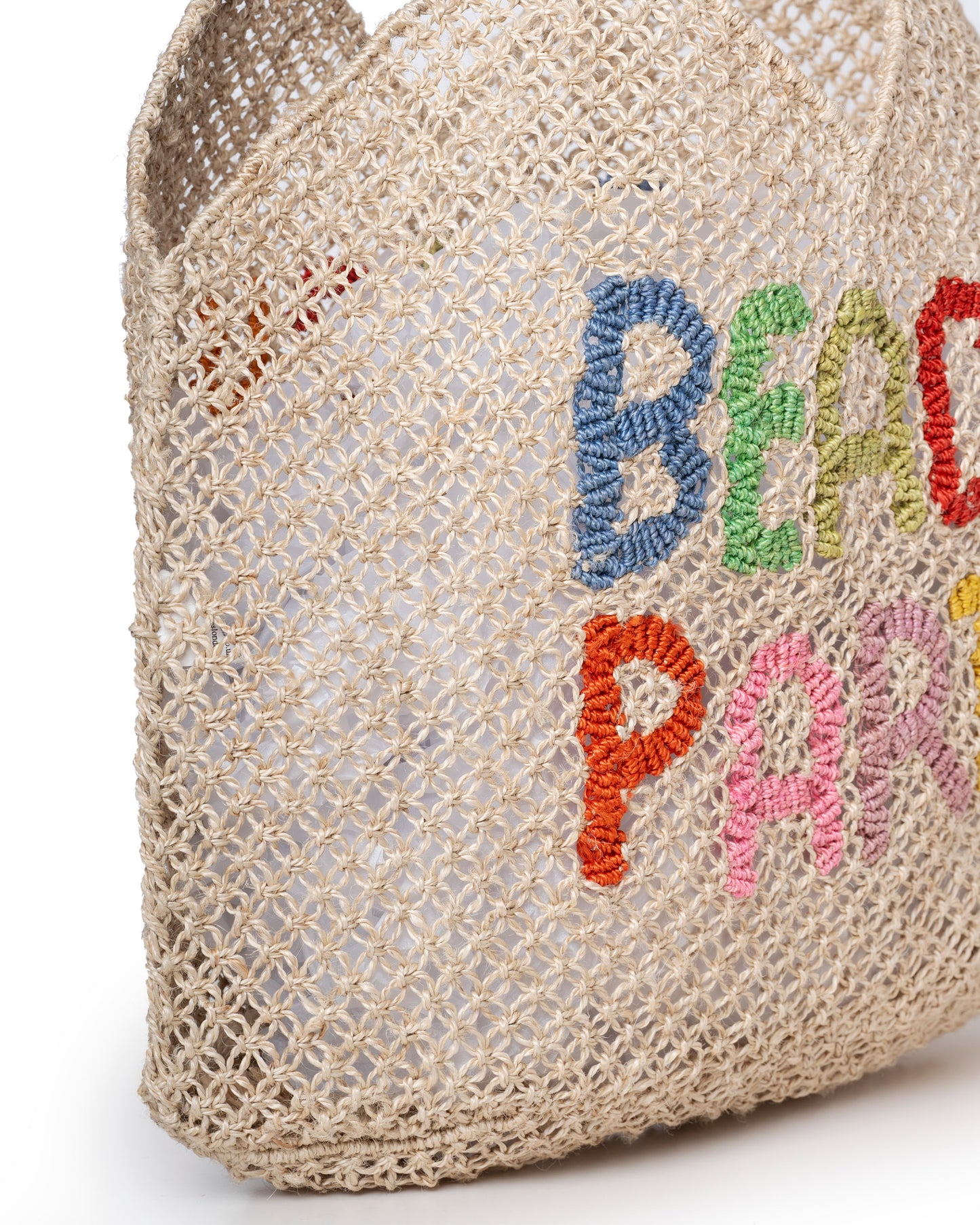 Unisex Handwoven Jute Beach Bag – Natural-Multi Artisan Tote