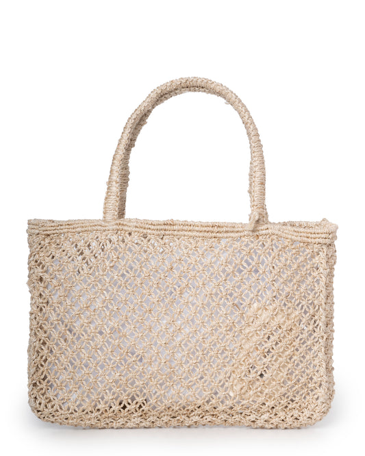 Variation 1: Women's Beach Bag Heavy Duty Canvas Fabric - Cherry Natural