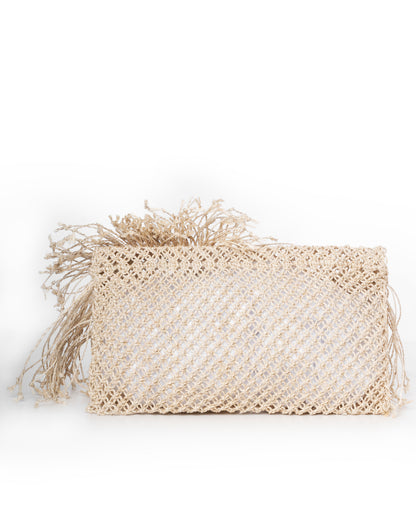 Dave Clutch Natural: Handcrafted Sustainable Jute Evening Bag
