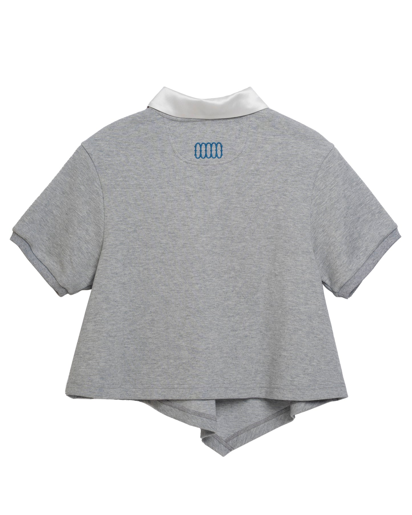 Garcon by Garcon | Striped Feather-Embroidered Polo - Blue-Grey Blue-Grey-Stripes