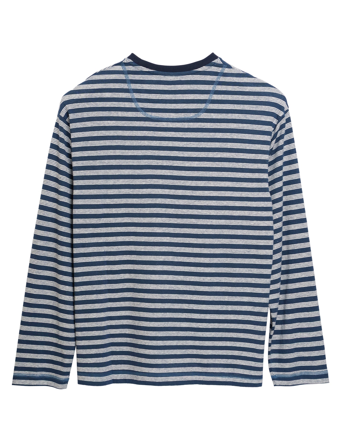 Garcon by Garcon | Striped Hemp-Blend Tee - Navy-Grey-Stripes