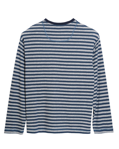 Garcon by Garcon | Striped Hemp-Blend Tee - Navy-Grey-Stripes